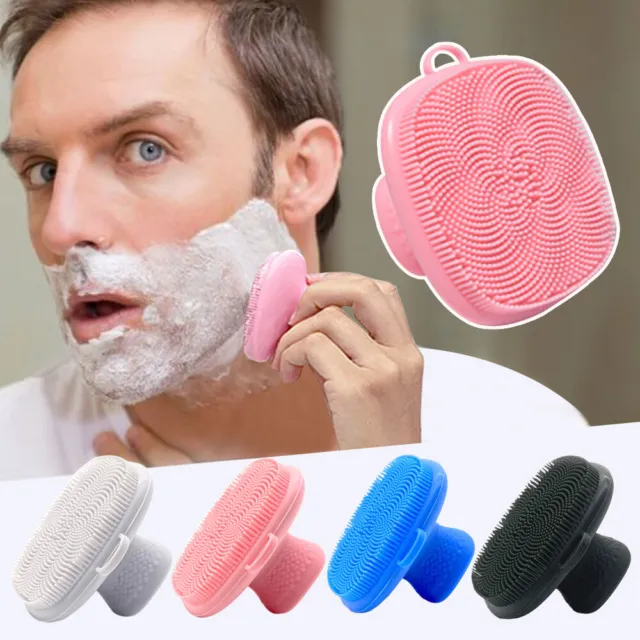 Brosse nettoyante pour le visage en silicone, brosse de lavage manuelle  imperméable pour le visage et le nettoyage (rose)