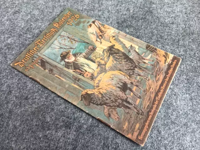 Alemán Protección Animales Calendario Antiguo 1926 Original Folleto 43. Año