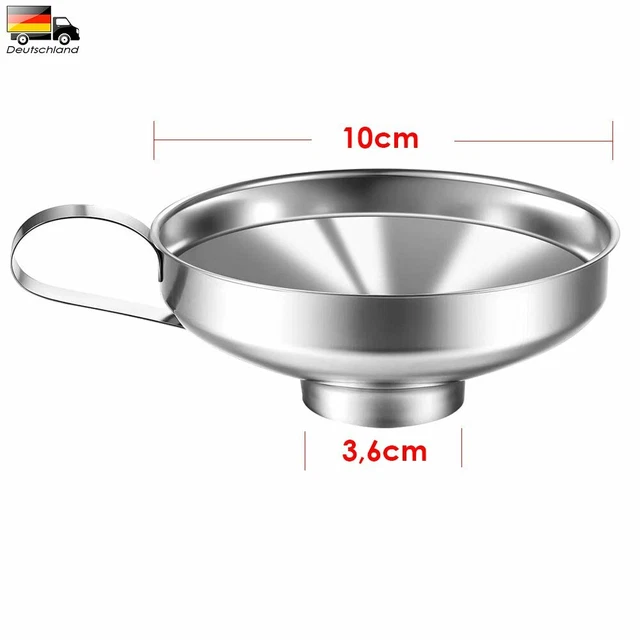 RANJIA Trichter Edelstahl Set, Küche Areladentrichter, 3 Stück