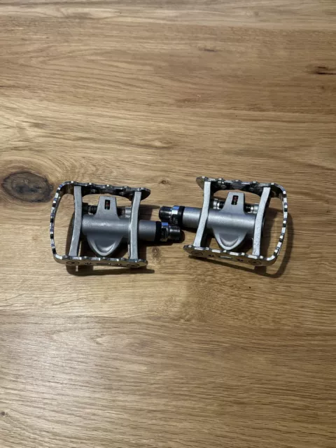 SHIMANO PD-M324 BIKE PEDALS DUAL SIDED  SPD/FLAT Used Pair