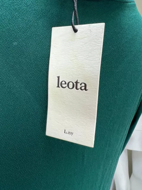 LEOTA Women's Long Sleeve Charlotte Hunter Crepe Dress Size 3L Retail $148 NWT 3