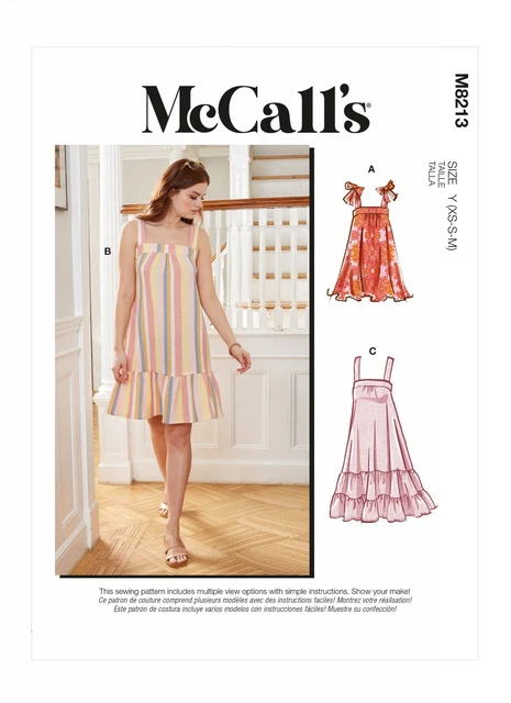 McCalls Very Easy SEWING PATTERN M8213 Misses Sundresses Sizes XS-M Or L-XXL