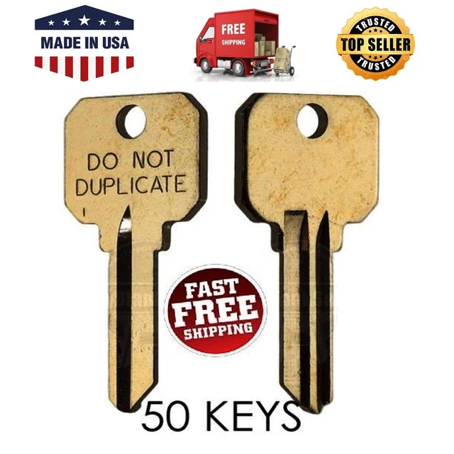 Schlage SC1 DND DO NOT DUPLICATE Key Blanks - 50 Keys - 5-PIN KEY
