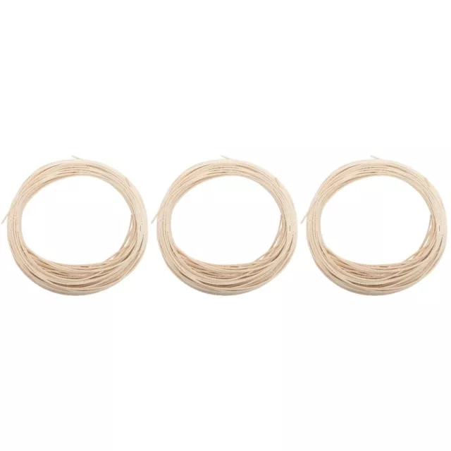 3 rollos de ratán trenzado cesta de ropa tejida cestas redondas
