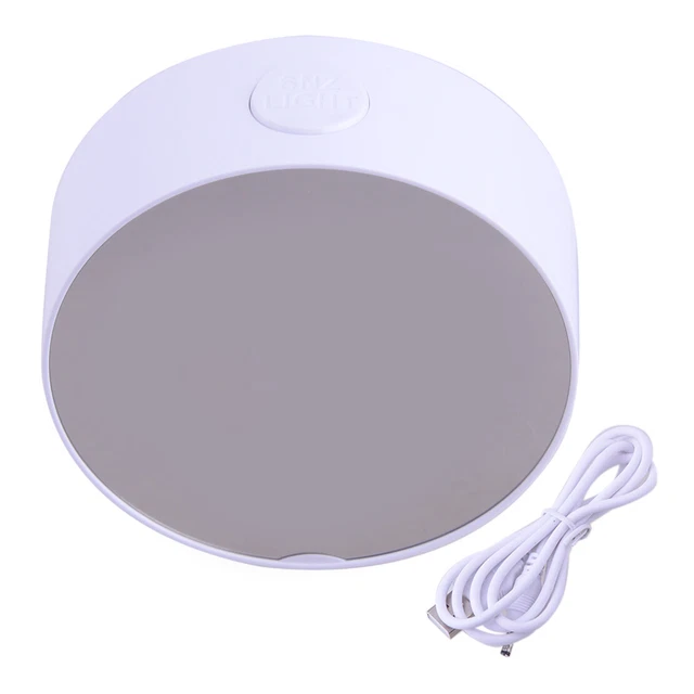 Round LED Digital Alarm Snooze Clock Display Battery Operated USB Cable New 2