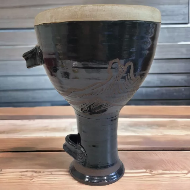 CLAY CERAMIC DRUM Doumbek Darbuka Beautiful Rare Percussion Gift 27.00