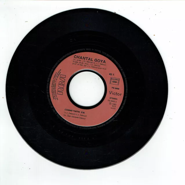 Chantal GOYA Vinyle 45T SP 7" COMME TINTIN - 4 PETITS LAPINS ROSES - RCA 8869 2