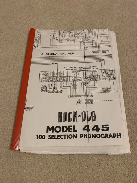 ROCK-OLA JUKEBOX MODEL 445 Schematics Rockola £18.00 - PicClick UK