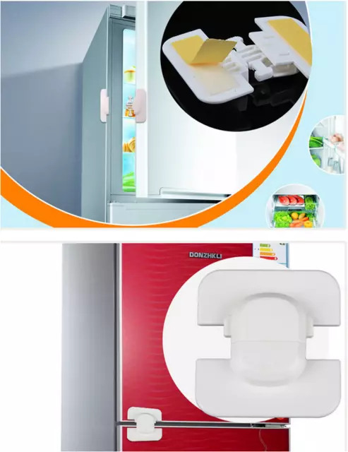 Adhesive Child Kids Baby Safety Lock For Door Drawers Cabinet Cupboard Fridge 2