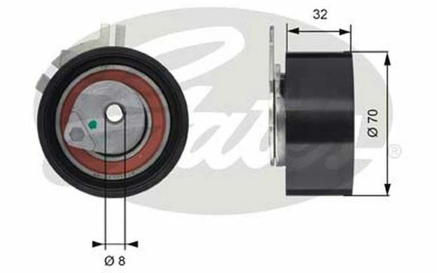GATES Galet tendeur pour RENAULT VELSATIS T43117 - Pièces Auto Mister Auto