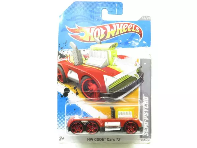 Hotwheels Semi Psycho Hw Code Voitures 12 241/247 Rouge Long Carte 1 64 Echelle