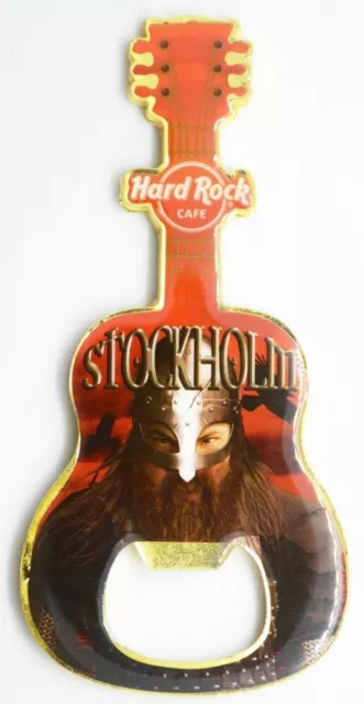 Hard Rock Cafe Stockholm V16 Bottle Opener Magnet, NEW!