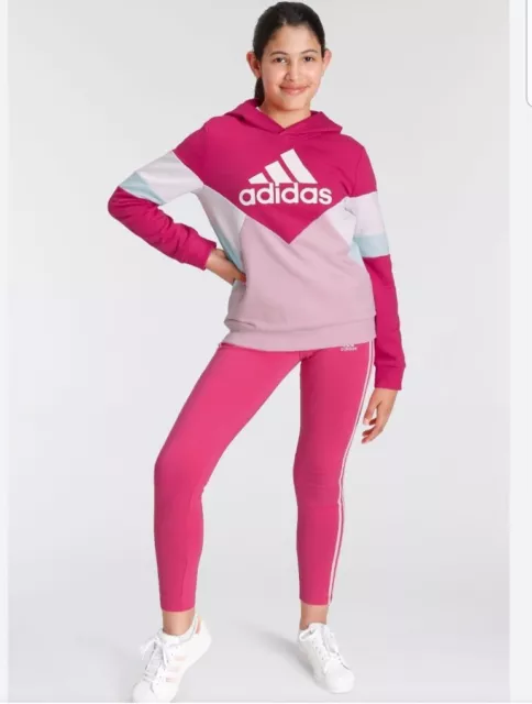 Junior Girls Adidas Tracksuit Hoody & Leggings