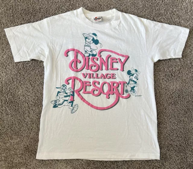 Vintage 80s 90s Disney Village Resort T Shirt Mickey Mouse Rare Fits XS