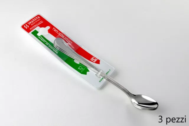 Cucchiaino Manico Lungo 3 Pezzi Cucchiaini Bibita Acciaio Inox A Stelo Cocktail