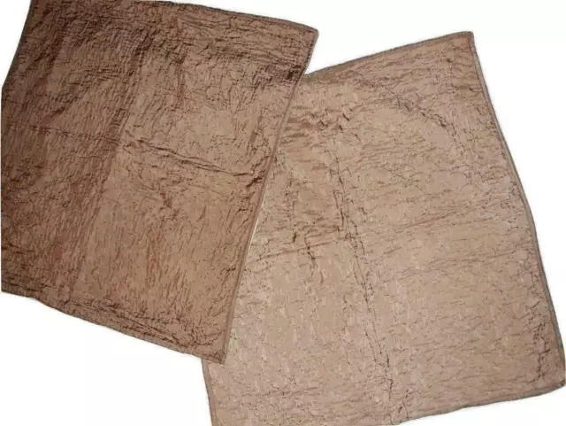 ABC Carpet & Home Set of 2 Tan Quilted Silk Euro Pillow Shams European