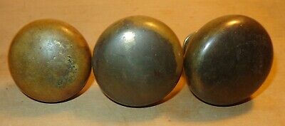 3 Old Vintage Metal Doorknobs Door Knobs 2 May Have Brass Fittings 1-3/4" 1-7/8"
