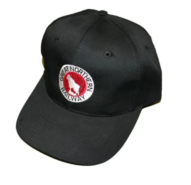 Great Northern Railway Embroidered Twill adjustable Black Logo Hat [hat30]