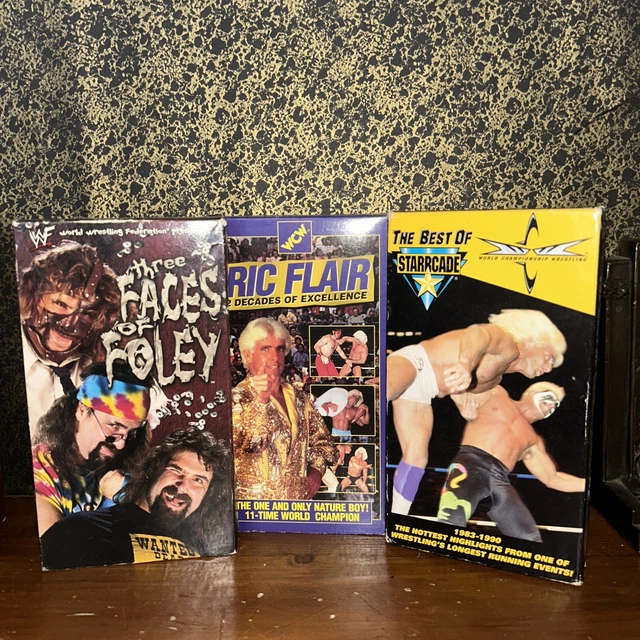 Wwf Foley WWF - THREE Faces of Foley VHS Mick Foley + starrcade & ric flair £10. ...