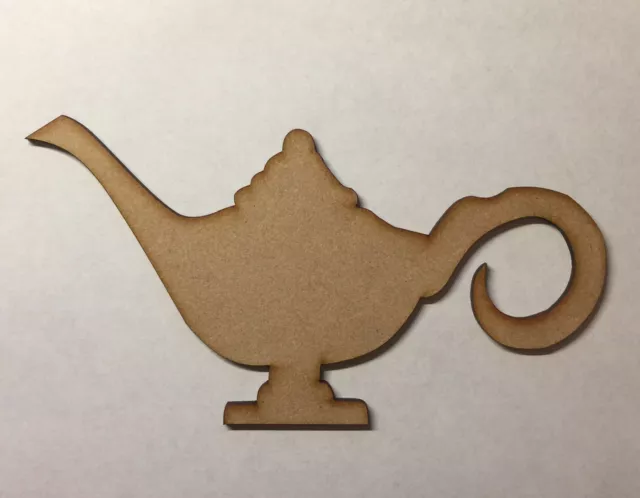 Wooden Aladdin antique lamp laser cut out 3mm thick mdf craft shape blank