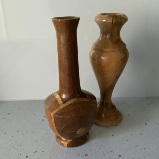 Hand Turned  Wood Turned Vases Made in Australia 18cm