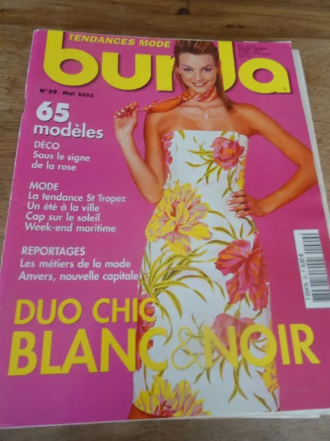 Magazine Burda Duo Chic Blanc Et Noir La Tendance St Tropez  2002 N°29