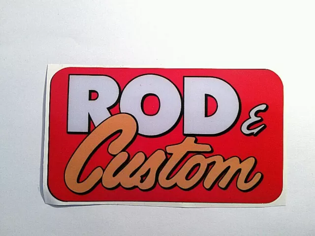 Rod and custom sticker decal hot rod rat rod vintage  look car truck bike 35