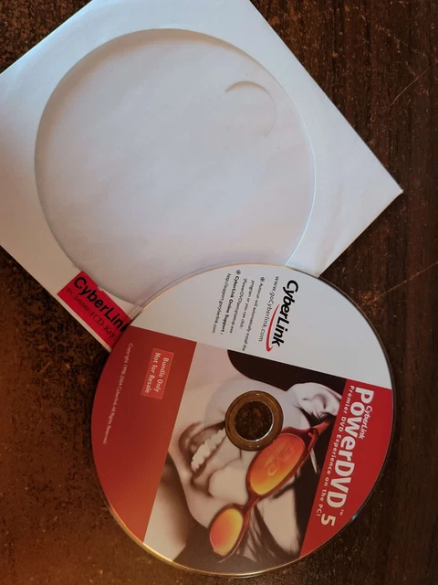 Cyberlink PowerDVD 5 Premiere DVD Experience on the PC CD-ROM 2004 Disc ONLY/key