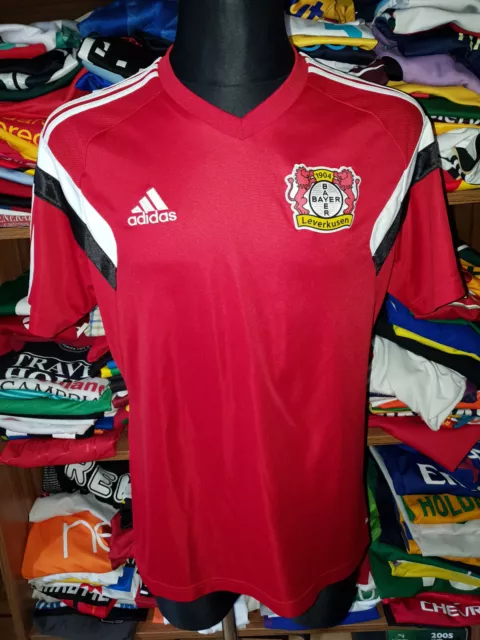 Bayer Leverkusen 2014/2015 Trainings Trikot Gr. L AdiZero Jersey Camiseta (s985)