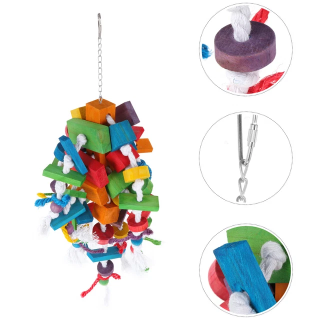 1pc Papagei Kauen Spielzeug Vogel Biss Spielzeug Vogel Holz Kauen Spielzeug