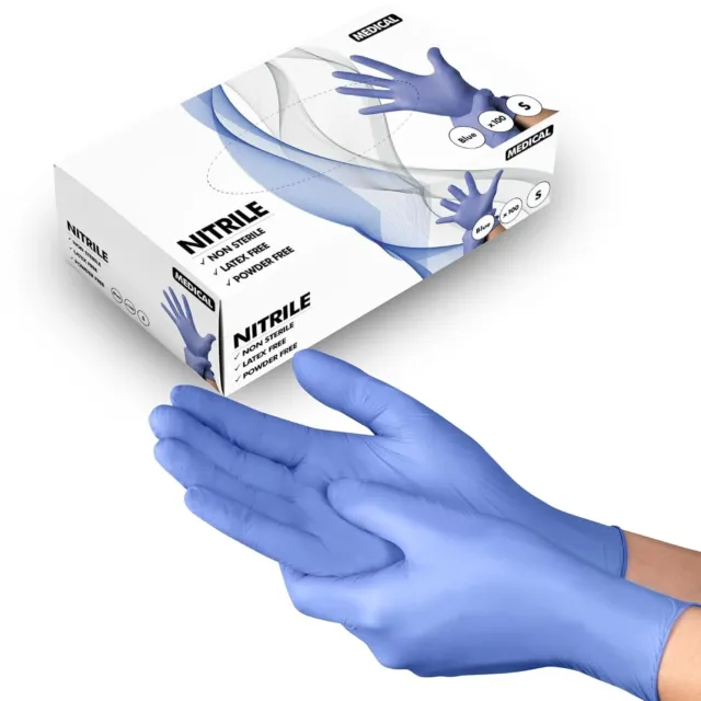 Supertouch Nitrile Disposable Blue Surgical Gloves Powder & Latex Free Strong