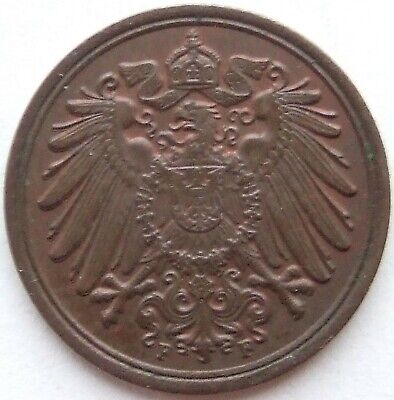 Pièce de Monnaie Reich Allemand Empire 1 Pfennig 1904 F En Extremely fine/