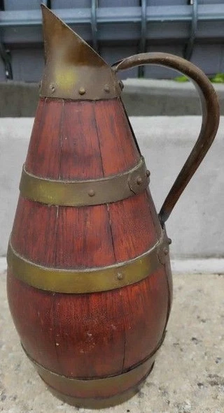 ② cruche a lait cuivre martelé basque signé R.boisan - Antiquités | Bronze & Cuivre