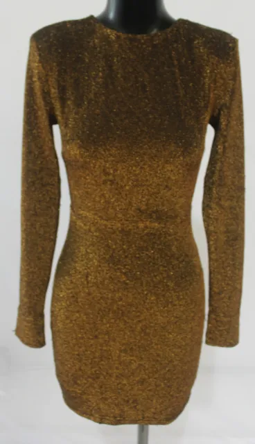 Kittenish Women's Shoulder Pads Bronze Babe Shimmer Dress AW4 Bronze Small