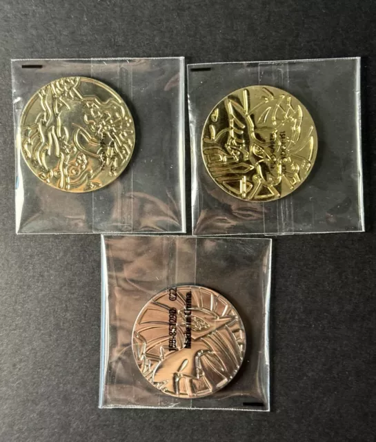 Pokemon Gold Metal Coin Charizard Zacian Arceus New
