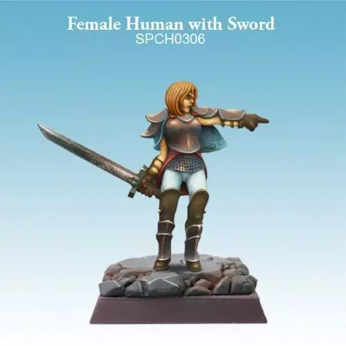 Spellcrow - Female Human with Sword - SPCH0306 OVP (SP51)