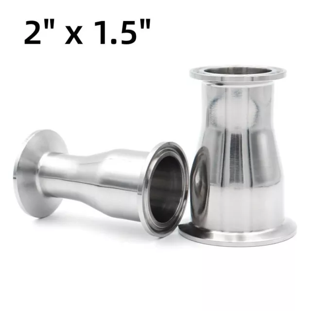 Metal Pipe Tri Clamp Reducer Stainless Steel Sanitary Fittings Tools 50.5 64mm