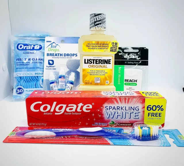 Toothpaste, Toothbrush, Listerine, Combo