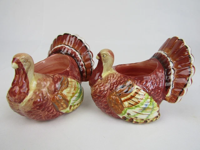 Set 2 Thanksgiving Yankee Candle Turkey Votive Tealight Holder 2012