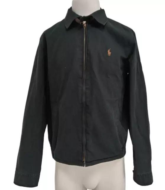 POLO BY RALPH LAUREN Men's UK Size Medium Black Casual Zip Up Jacket PRELOVED