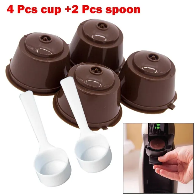 Per capsule caffè Dolce Gusto 2 set di tazze filtro ricaricabili riutilizzabili