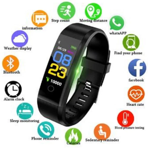 Montre Connecteé Intelligente Smartwach Pour Fitness Musculation Footing Yoga