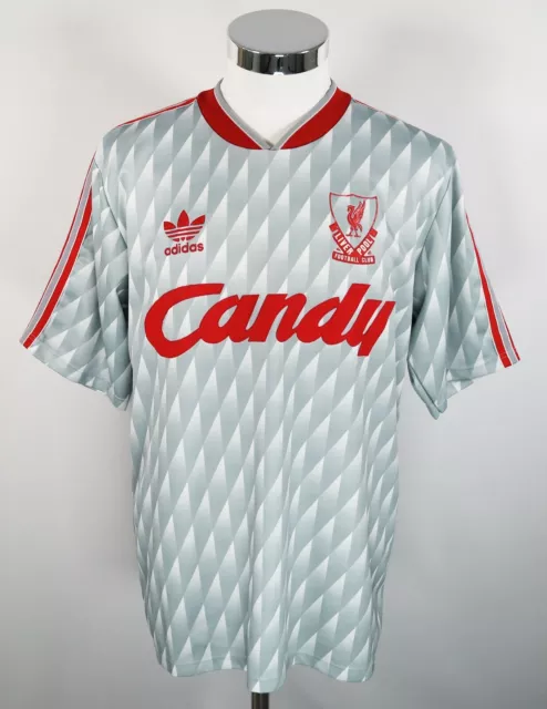 LIVERPOOL FC 1989 91 Away Shirt L Vintage Adidas Jersey