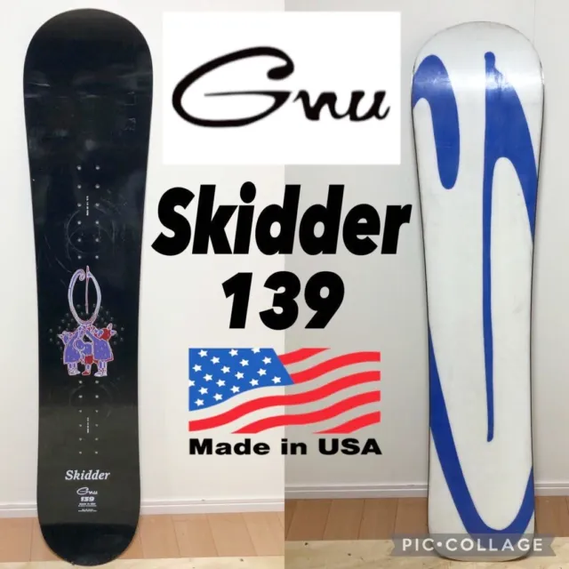 Gnu Skidder length 139 Snowboard Ribtech Marvin Jamie Lynn Vintage Made in USA