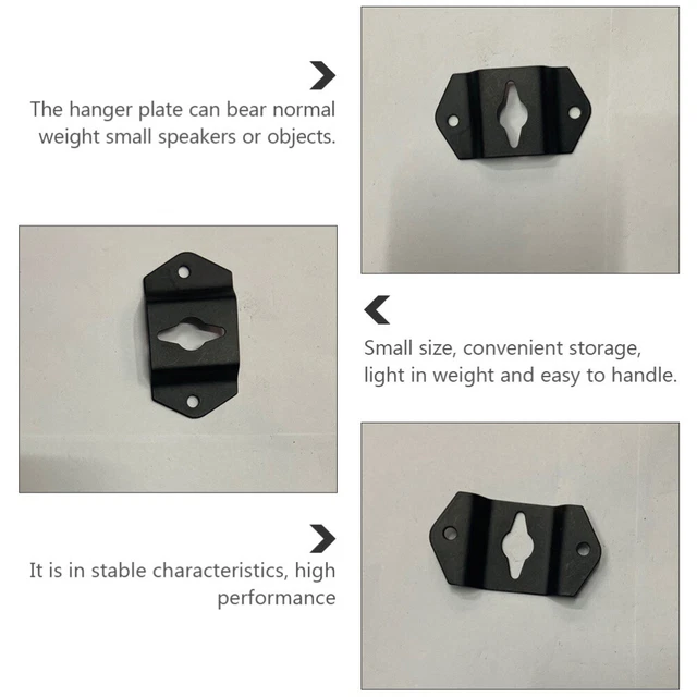 2 PIECES SPEAKER Hanger Plate Small Hook Wall Mount Bracket £11.38