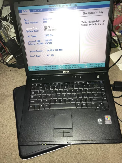 Dell Inspiron 1000 Intel Celeron 2200 Mhz.  Hard Drive 40 GB With 256 MB Memory