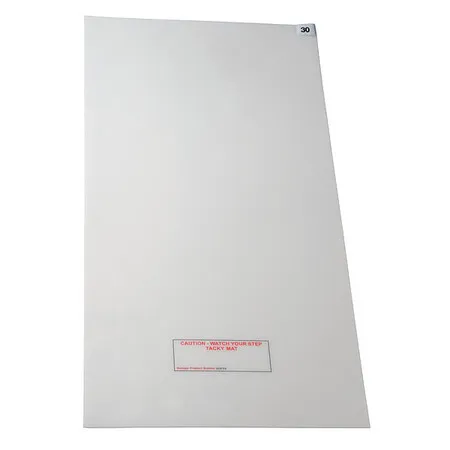 Zoro Select 5Kdd4 White Disposable Tacky Mat, 24" W X 36" L, 0.3970Mm Thick