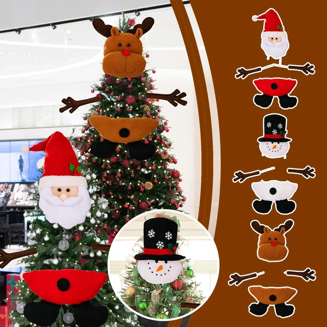 Weihnachtsdekoration Puppe Baumspitze alter Schneemann Elch Weihnachtsmann hängende Ornamente