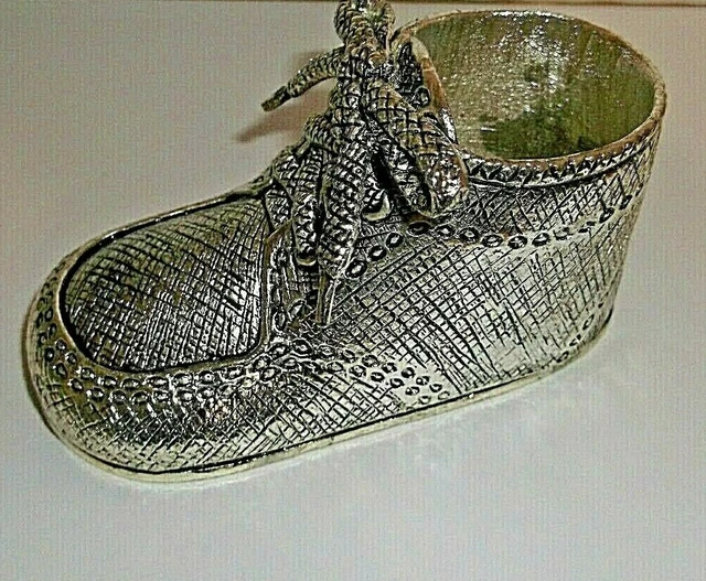 Amanda Smith Silverplated Baby Shoe-- Paperweight, Engravable, NEW Amanda Smith Silverplated Baby Shoe-- Paperweight, Engravable, NEW
