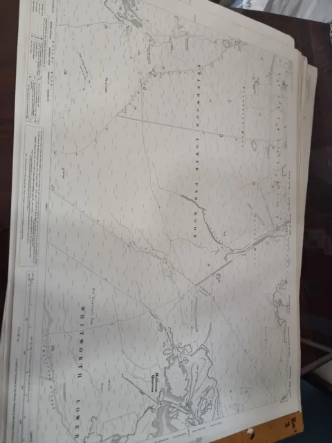 1929 Ordnance Vermessung Karte Brandwood Moor Whiteorth Mile = 25 Zoll Lancashire